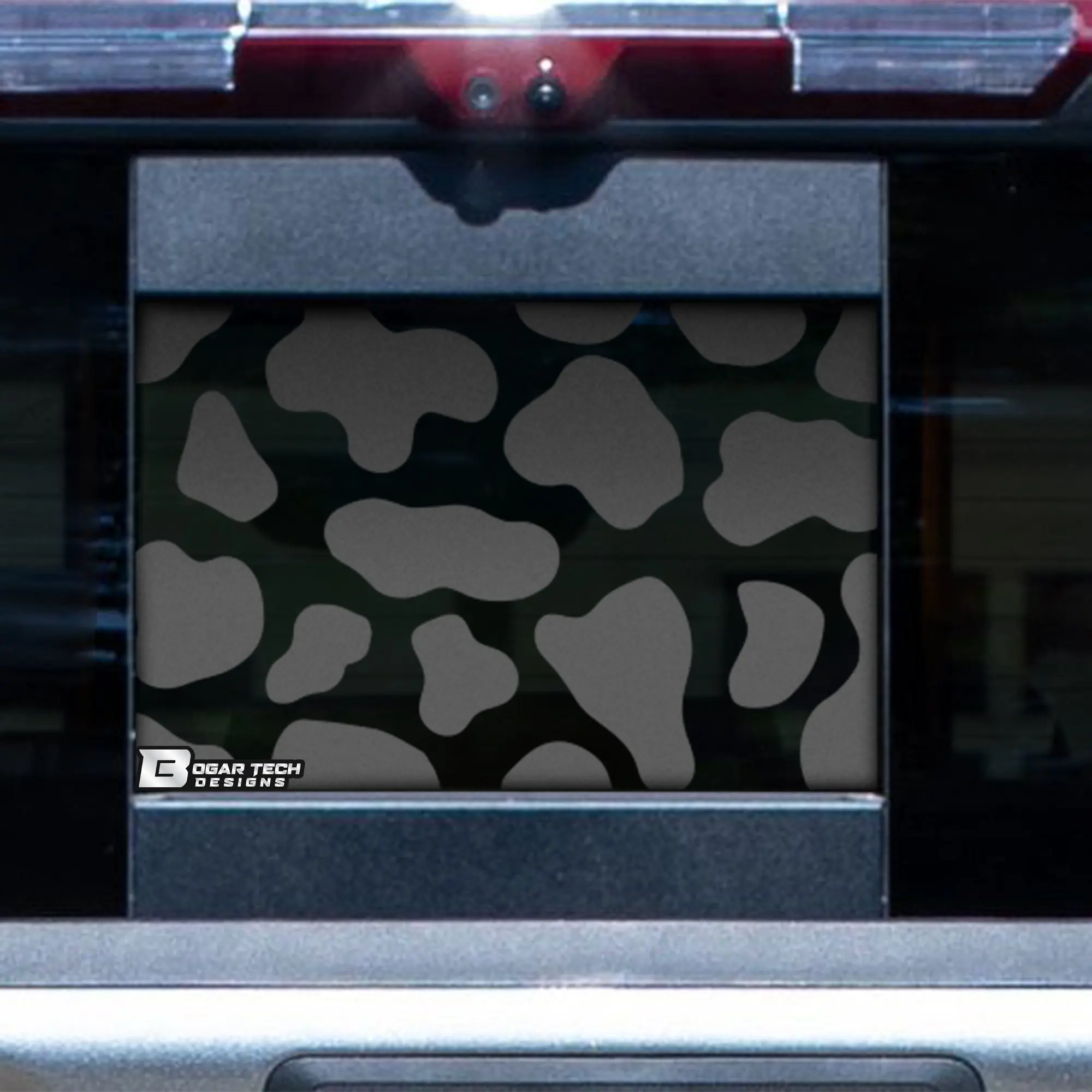 Rear Back Middle Window Cow Print Vinyl Decal Stickers Fits Chevy Silverado and GMC Sierra 2019-2026