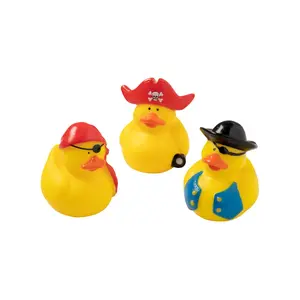 2" Classic Jolly Pirate Yellow Rubber Ducks - 12 Pc.