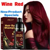 ALVP 2026 Shampoo 5 In 1 Herbal Wine Red ColorShampoo For Women & Men Covers  Grays LongLasting Nourishes Scalp Ginseng Haircare,back to school