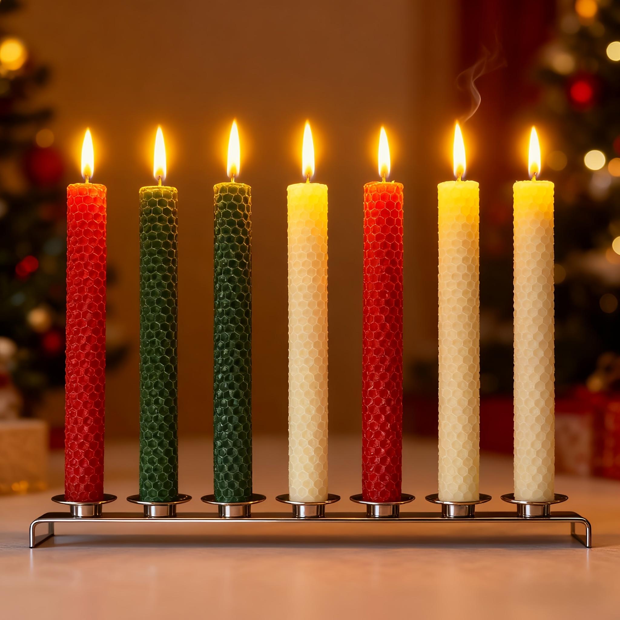 Christmas-themed beeswax candle making kit, 16 pieces of holiday-colored beeswax sheets, DIY candle material kit, candle making, suitable for children and adults' crafts and Christmas gifts, event parties, DIY craft enthusiasts, watermelon， home decor