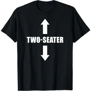 [100% Cotton] Vintage Two Seater Arrows Funny College Humor Shirt, Funny Mens T-Shirt, Sarcastic Shirt For Men, Funny Saying Shirts, Cool Gift for Him Graphic tees  Golf Gift T-Shirt For Men and Women