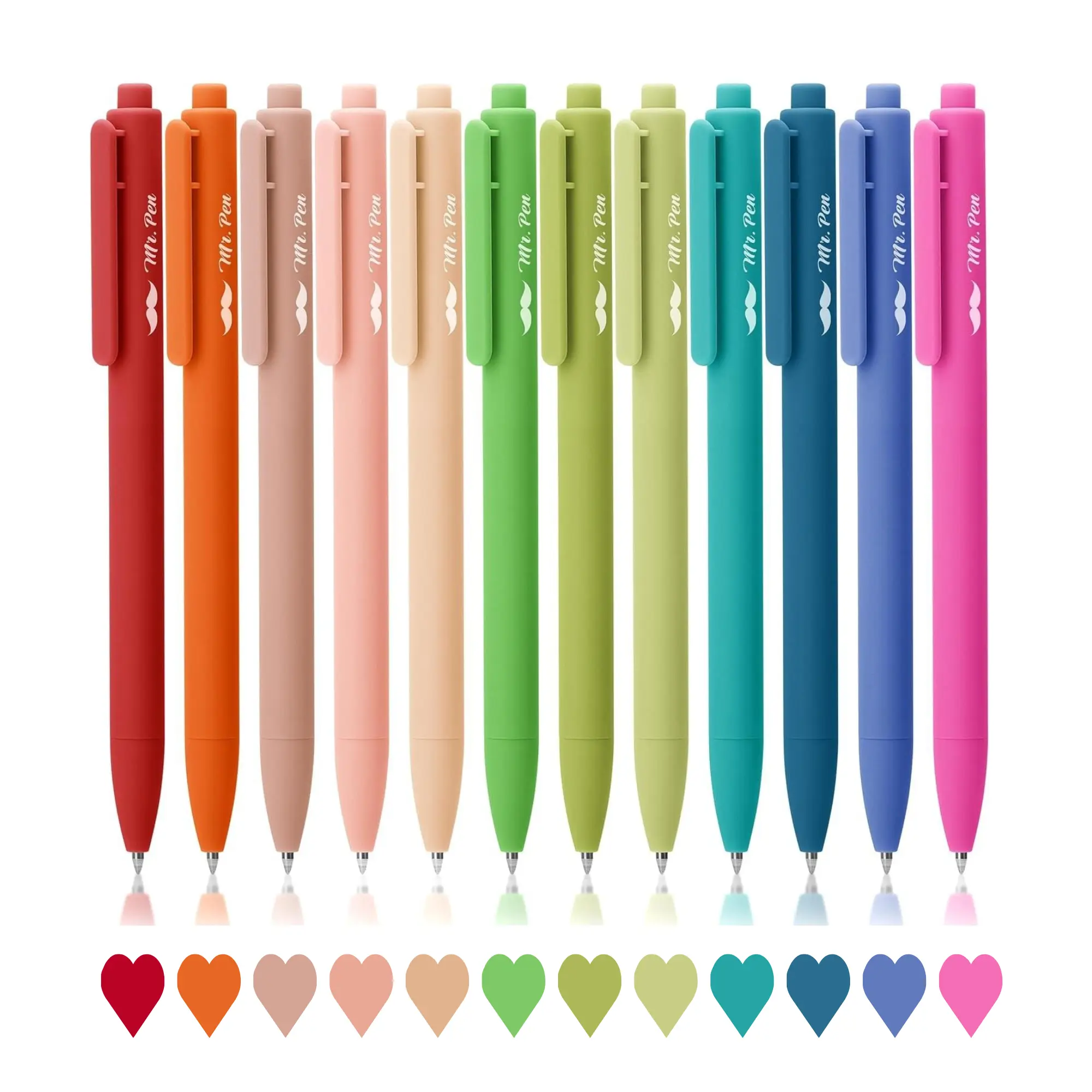 Mr. Pen Cute Retractable Gel Pens 12 Pack Colored Ink Fine Point 0.7mm Vibrant Colors for Doodling & Writing Instruments, Back To School Supplies, Artist Tools, Back To School Shopping, School Supplies Shopping, Cool Pens, Cute Office Pen