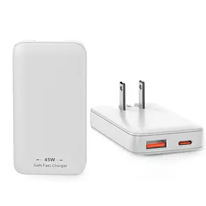 45W USB A USB C Power Adapter Supply Ultra Slim Fast Charger US Plug for with PD 3.0 QC 4.0 Technology and Dual-Port Efficiency for iPhone 17 16/15/14/13 Pro Max,Galaxy S25/S24/S23/S22 Ultra, Pad Pro, AirPods