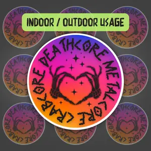 Deathcore Metalcore Crabcore Vinyl Decal, Waterproof Car Sticker, Weatherproof, Hardcore Aesthetic Bumper Sticker