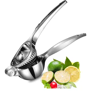 Premium Heavy-Duty Lemon Squeezer, Large Metal Handheld Citrus Juicer and Lime Press Manual Bar Tool for Easy Juice Extraction