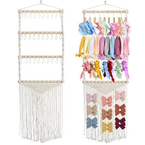 Headband Holder Hair Bows Organizer for Girls, Baby Headbands Hair Accessories Organizer Storage Wall Hanging Decor for Toddler Girls Room