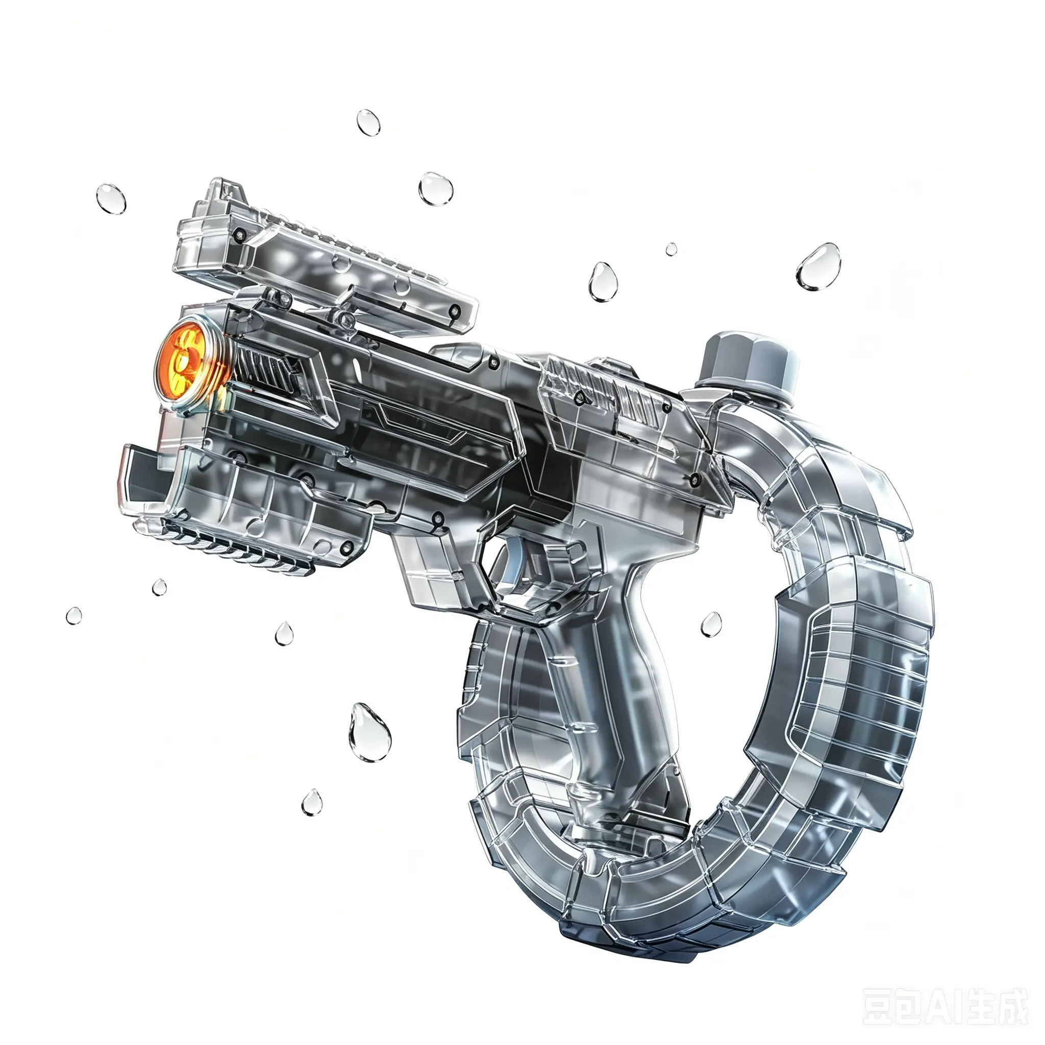 LED Summer Water Toy | Unique Space Energy Ring Design, High-Pressure Long-Range Squirt, Large Capacity Tank, Non-Toxic Safe Outdoor Kids Play Toy