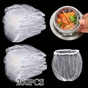 200 Pieces Per Carton Disposable Kitchen Sink Filter Mesh, Food Residue Filtration, Drain Waste Blocker, Waste Removal, Suitable for Kitchen and Bathroom Use