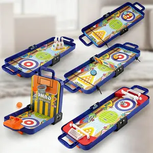 Six-In-One Chess Board Table Game, Football Basketball Ice Hockey Bowling, Interactive Party Game, Christmas Halloween Thanksgiving Easter Gift