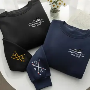 Embroidered Stupid Canadian Wolf Bird Heated Rivalry Team Hollanov Sweatshirt, Heater Rivalry Embroidered Sweater, LGBT Hockey Romance Shirt