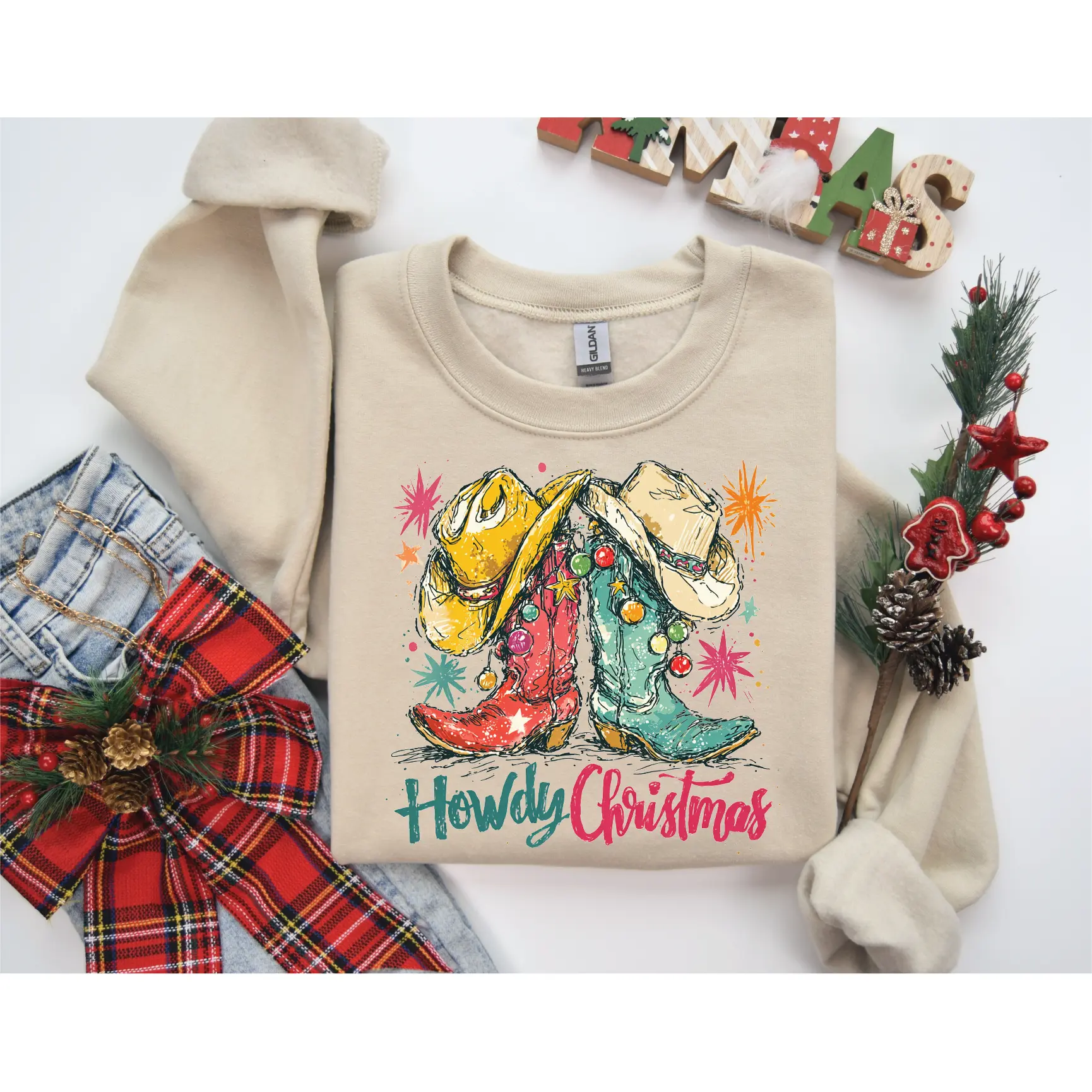 Howdy Christmas- Graphic Sweater