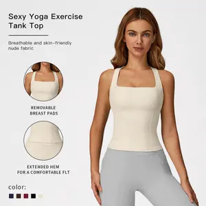 MFVIM Women's Solid Wireless Seamless Sports Bra Tank - Quick-Dry, Breathable, Comfortable, Elasticity Fitted Active Athleisure Dry Vest for Gym, Yoga, Summer Sportswear, Active Sports Bras, Athleisure Sports Bras