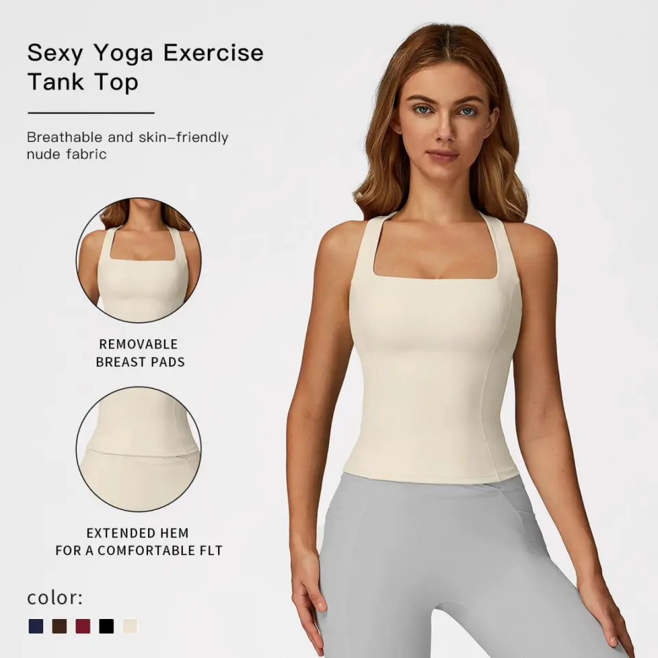 MFVIM Women's Solid Wireless Seamless Sports Bra Tank - Quick-Dry, Breathable, Comfortable, Elasticity Fitted Active Athleisure Dry Vest for Gym, Yoga, Summer Sportswear, Active Sports Bras, Athleisure Sports Bras,summerwins