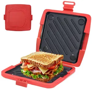 A microwave-safe sandwich tray, food-grade silicone microwave sandwich maker, 2026 new best-selling microwave toaster—quick-heating tray for crispy toast and sandwiches, a must-have multifunctional quick-toast tray for the kitchen