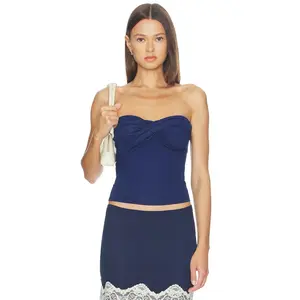 The Line by K Izzy Tube Top in Navy Blue