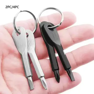 Portable Mini Screwdriver, Outdoor EDC Small Tools, Essential EDC Gear, Cross and Square Combination Emergency Keychain Screwdriver, Camping & Hiking Equipment