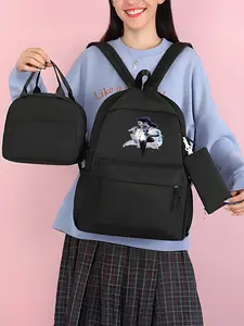 Backpack set - Michael Jackson singing and dancing zipper opening, large capacity, suitable for daily use, New Year gift