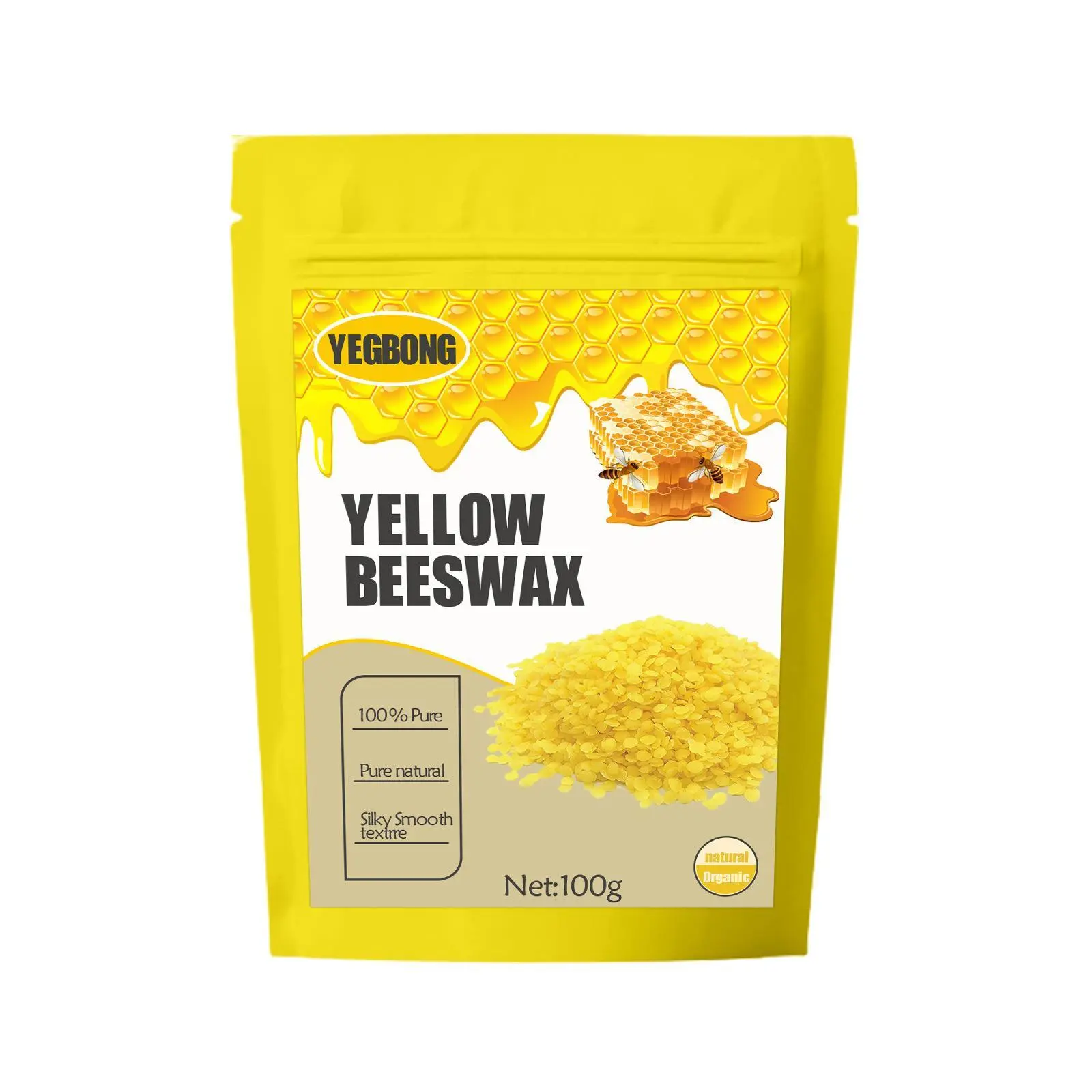 Yegbong natural beeswax granules, multi-purpose cosmetic production raw materials DIY skin care lip wax candles