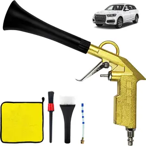 Car Cleaning Gun Kit, Interior Car Detailing Tools with Nozzle and Dusting Brush, Air Blower for Car Detailing, Car Detailing Air Gun, Air Blower Gun for Car Dry Cleaning (1)