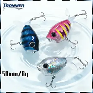 Micro Double Propeller Popper 6G - Finesse Topwater Lures for Trout & Bass, Lightweight Design with Lifelike Action