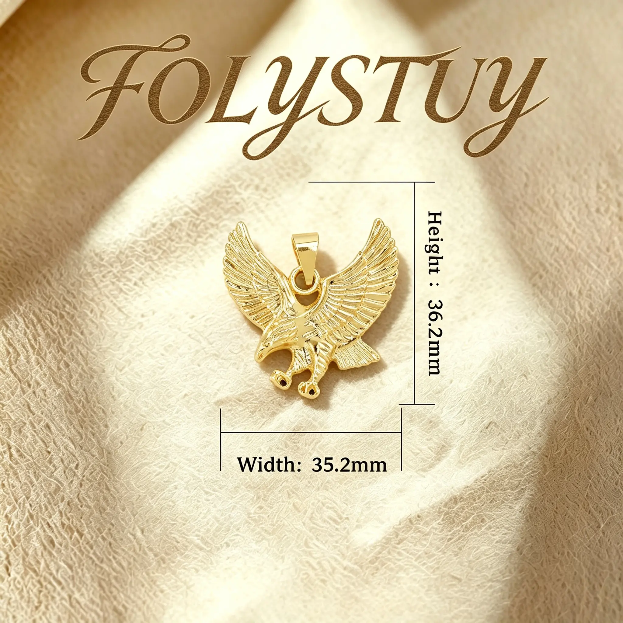 [ longEagle's Hold Pendant]FOLYSTUY(K145)Eagle's Hold Pendant - multi-functional wear - Unique eagle three-dimensional relief。14k gold pendant. Y150.Y151
