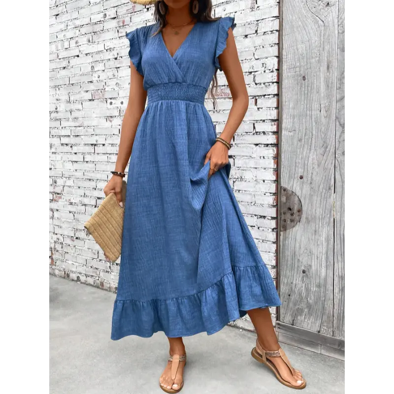SHEIN Clasi Women's Casual And Minimalist Style, Waist-Cinched, Maxi-Length Dress For Vacation - TikTok Shop SHEIN Clasi Women's Casual And Minimalist Style, Waist-Cinched, Maxi-Length Dress For Vacation - TikTok Shop