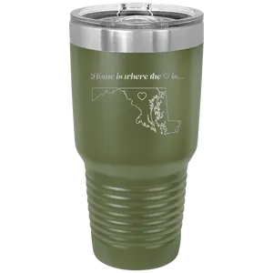 Maryland Heart 30 oz Tumbler | Olive Green
