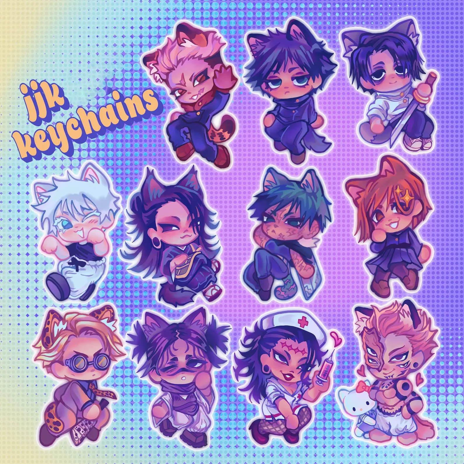 Sorcerer Keychains | JJK Acrylic Keychains