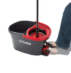 O-Cedar Easywring Microfiber Spin Mop & Bucket Floor Cleaning System with 3 Extra Refills