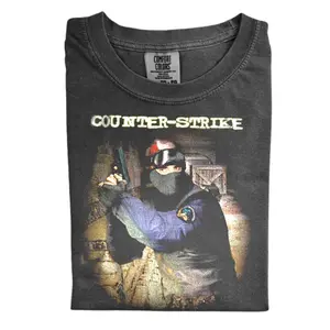 The Vintage Counter Strike Operator Comfort Color Shirt, Classic FPS Shooter Shirt, Retro Gaming Graphic Shirt, Vintage Gaming Shirt, Gift for Men, Gift for Women, Crew Neck T-shirt, Trending T-shirt