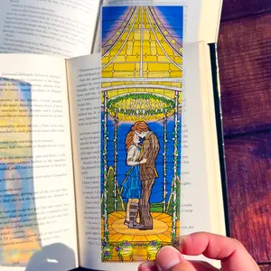 Twilight Stained Glass Bookmarks (Twilight Saga Transparent Bookmark, Stained Glass Art, Book Lover, Fantasy Book Reader Gift)