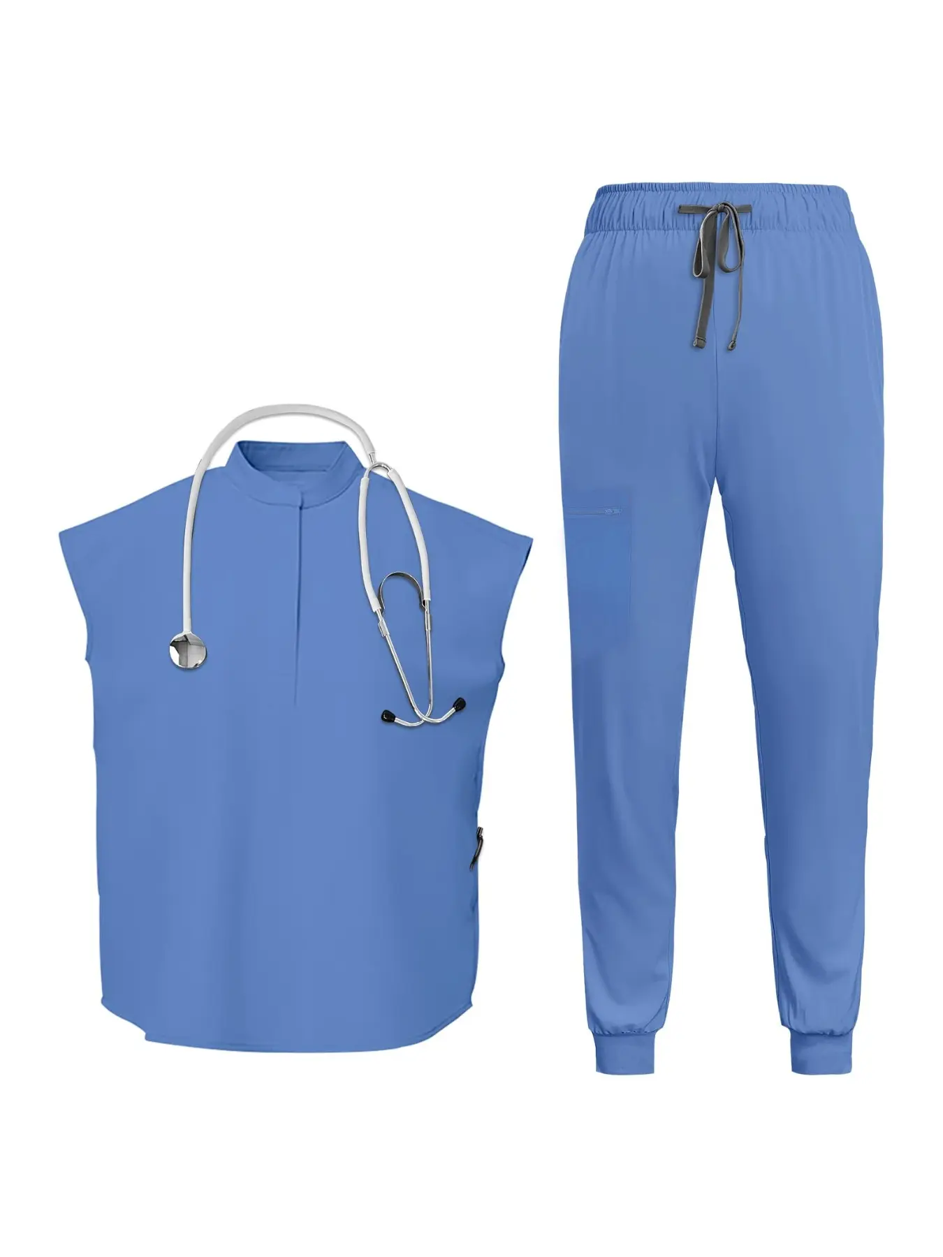 Operating Gown Scrub Healthcare Elastic Uniform Doctor and Nurse Uniform Operating Room Workwear for Women Elastic and Slim-Fitting Breathable and Skin-Friendly Suitable for Daily Nursing Wear in Clinics Operating Rooms and Outpatient Clinics Clothes