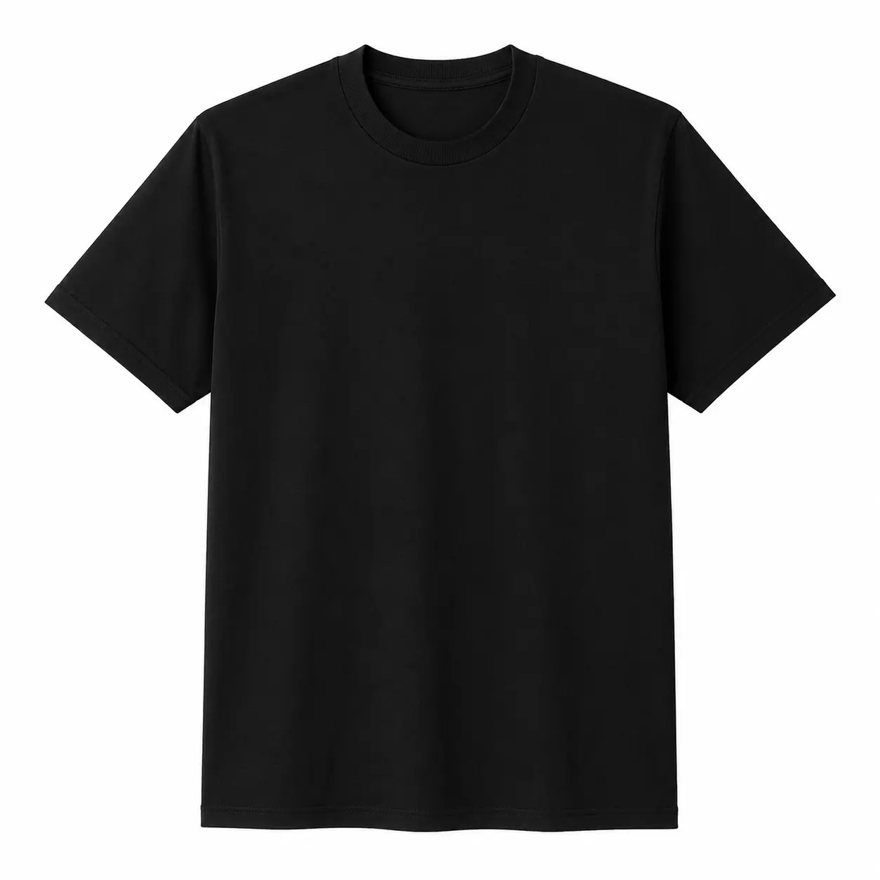Premium Blank Black T Shirt, Heavyweight Cotton Tee, Oversized Streetwear, Unisex Casual Basic Everyday Top