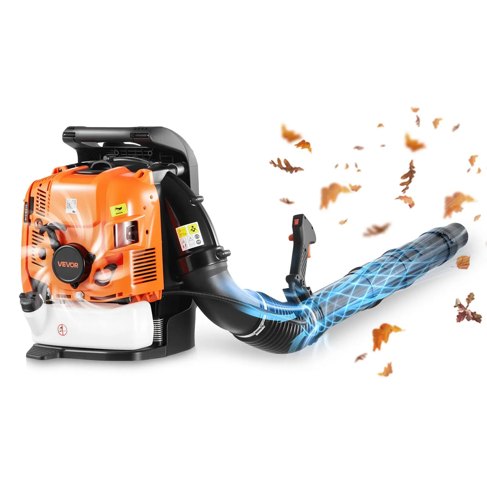 【summerfinds】VEVOR Backpack Leaf Blower, 75.6CC 4-Stroke Engine Gas Powered Leaf Blower with 1.8L Fuel Tank, 615 CFM Air Volume, 179 MPH Air Speed, Ideal for Lawn Care, Leaves Cleaning, Yard Debris & Snow Removal