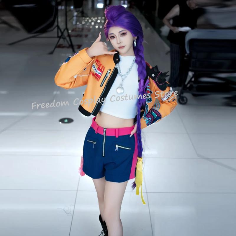 2026 Halloween Anime KPop demon Cos chasseurs Superstar Rumi Cosplay Costume perruque ensemble complet fille groupe Lumi Gifts