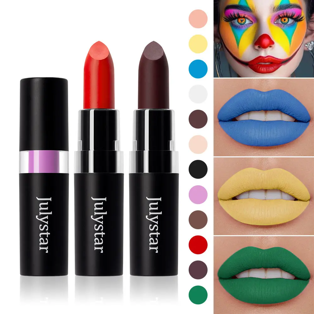 Vampire-Themed Matte Lipstick Set, 6-Piece Colorful Dark Series, Natural Long-Lasting Easy-To-Apply, Perfect for Festive Atmosphere