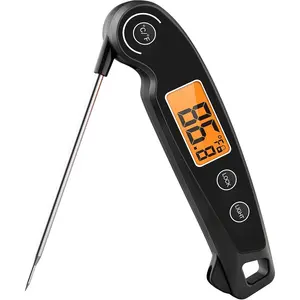 TP605  Read Meat Thermometer for Cooking,  Digital  Thermometer with Large Backlit LCD, 180? Foldaway Probe Kitchen Thermometer for Grilling,  & Candy Making