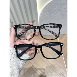 Women's Classic Style Glasses, Lightweight Durable Glasses, Simple Design Suitable for Daily Life & Casual Activities, Perfect for Everyday Wear, Leopard Pattern Eyeglasses