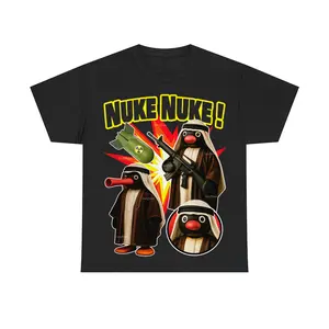 Nuke Nuke Pingu T-Shirt, Funny Shirt, Viral Meme Humor Shirt, Sarcastic Quote Tee, Trendy Internet Joke Shirt, Unisex Shirt