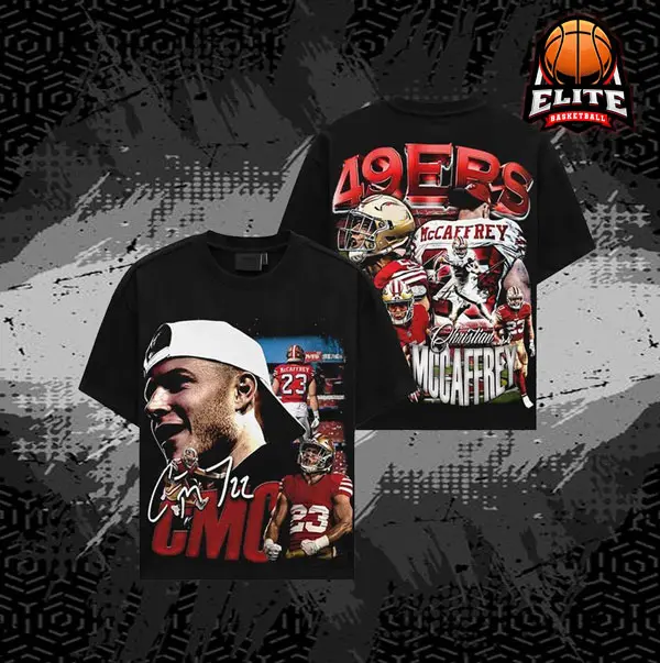 [Elite Basketball.] Game Day Outfit Christian McCaffrey 23 Number Acid Washed Lightweight 100% Cotton T-Shirt, The CMC Shirt, The Chiefs Shirt, Sunday Football Shirt, Game Day Shirt