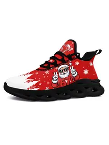 Trendy Athletic Men's Christmas with SixSeven Design Running Shoes, Stylish Lightweight Running Footwear, Versatile Men's Sneakers for Seasons and Festive Fitness-Themed Activities, Road Running Shoes