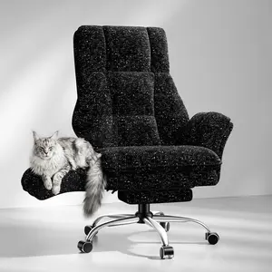 【Game chair】HOMRELEXA Big & Tall Ergonomic Office Chair with Flip Armrests, Pet-Friendly Wide Seat & Adjustable Footrest for Gaming & Cross-Legged Sitting