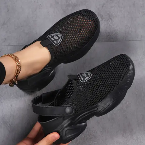 Women's Breathable Knit Slip-On Sneakers, Slip On Style, Comfortable Thick Sole Casual Shoes, Lightweight Low Top Design for All-Day Wear, Slip Ins Shoes