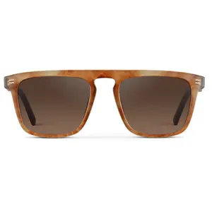 Sawyer - Men's Polarized Square Flat-Top Sunglasses