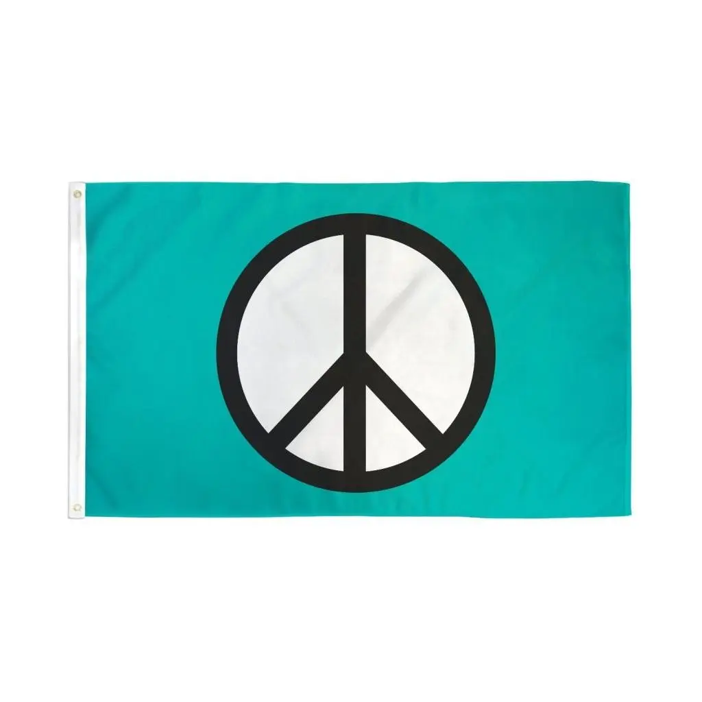 Polyester 3x5ft Peace Flag - Dye Sublimation Banner with Bold Colors, Standard-Size Backdrop for Home & Festive Party Supplies