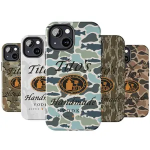 Tito's Handmade Vodka Camouflage Phone Case Aesthtic For iPhone 17 16 15 14 13 12 11 X 8, Ol School Pattern Outdoors, Hunting Gifts, Durable Accessories