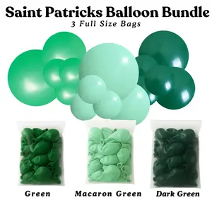Saint Patricks Balloon Bundle - Green, Macaroon Green, Dark Green