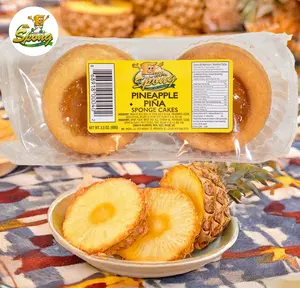 Mr. Spong Pineapple Sponge Cakes - Sweet Snack Featuring Pineapple filling, indulge in the Joy of Pineapple Goodness!