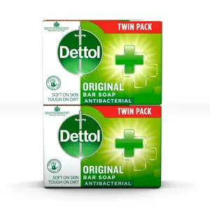 Dettol Original Anti-Bacterial Soap, 100g Twin Pack, Dermatologically Tested Bath Soap for Personal Hygiene