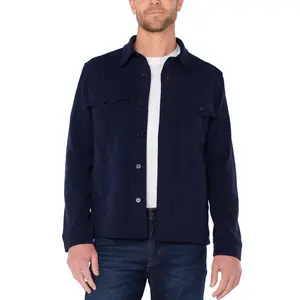 Long Sleeve Corduroy Overshirt - Midnight Blue